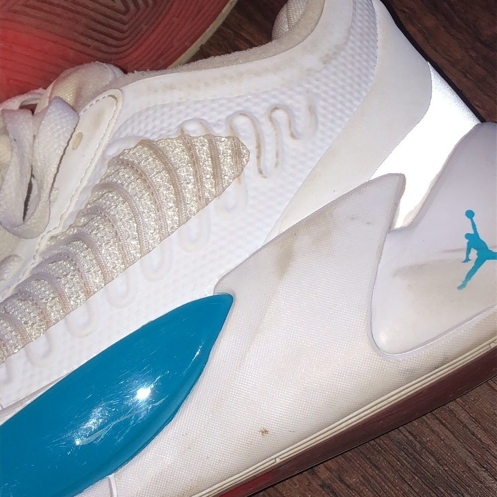 Size 7 Youth 7Y Jordan Brand Luka Doncic White and Blue Athletic Sneakers - Picture 6 of 14